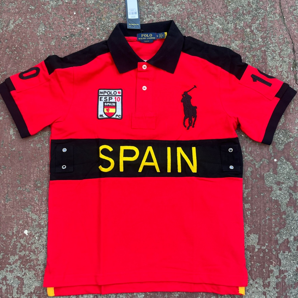 Polo by Ralph Lauren Red & Black 'Spain' Team Polo